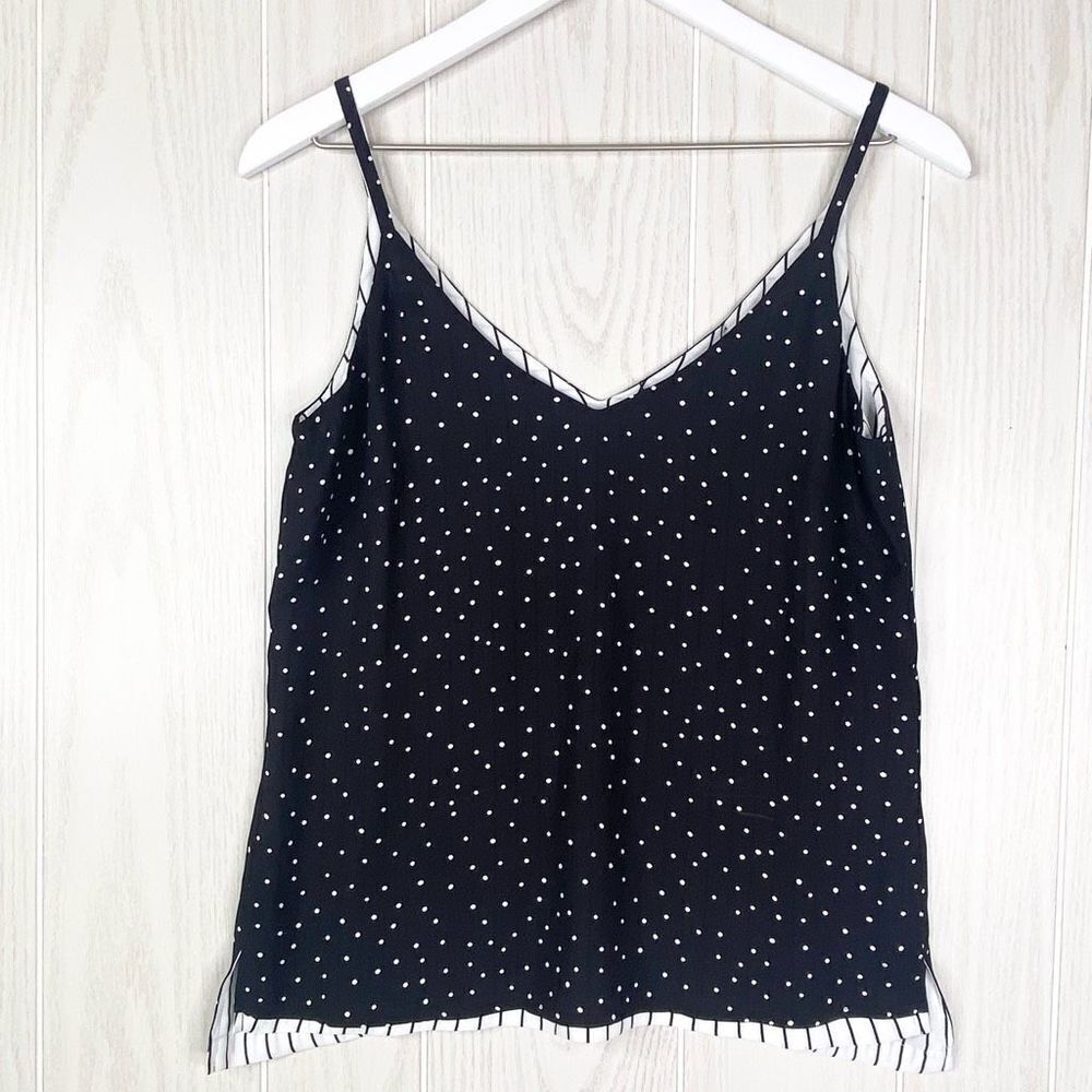 White House Black Market Women's Black And White Reversible Woven Cami Size XS